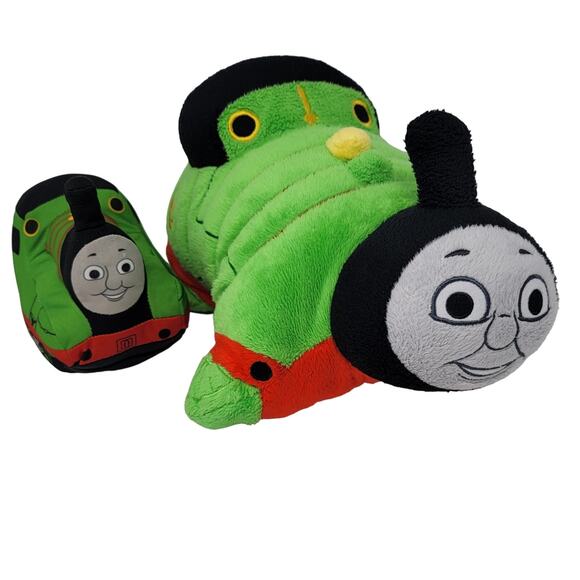 Thomas Tank Friends Percy Plush Green Train Pillow Pets Pee Wees & Fisher Price - Picture 1 of 16